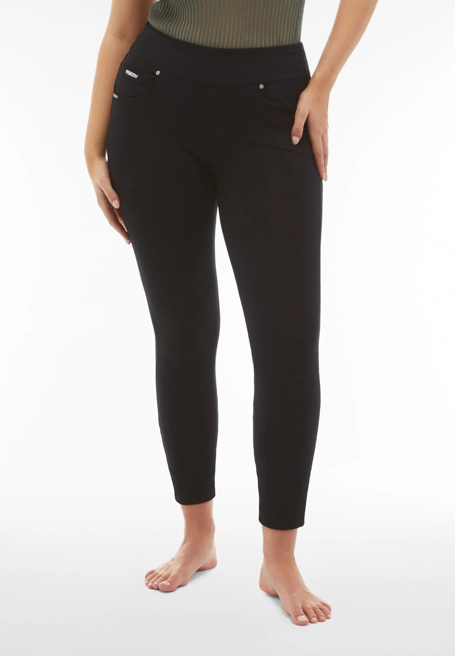 Freddy Leggings N.O.W.® superskinny vita media in jersey organic-Donna Jeans E Pantaloni