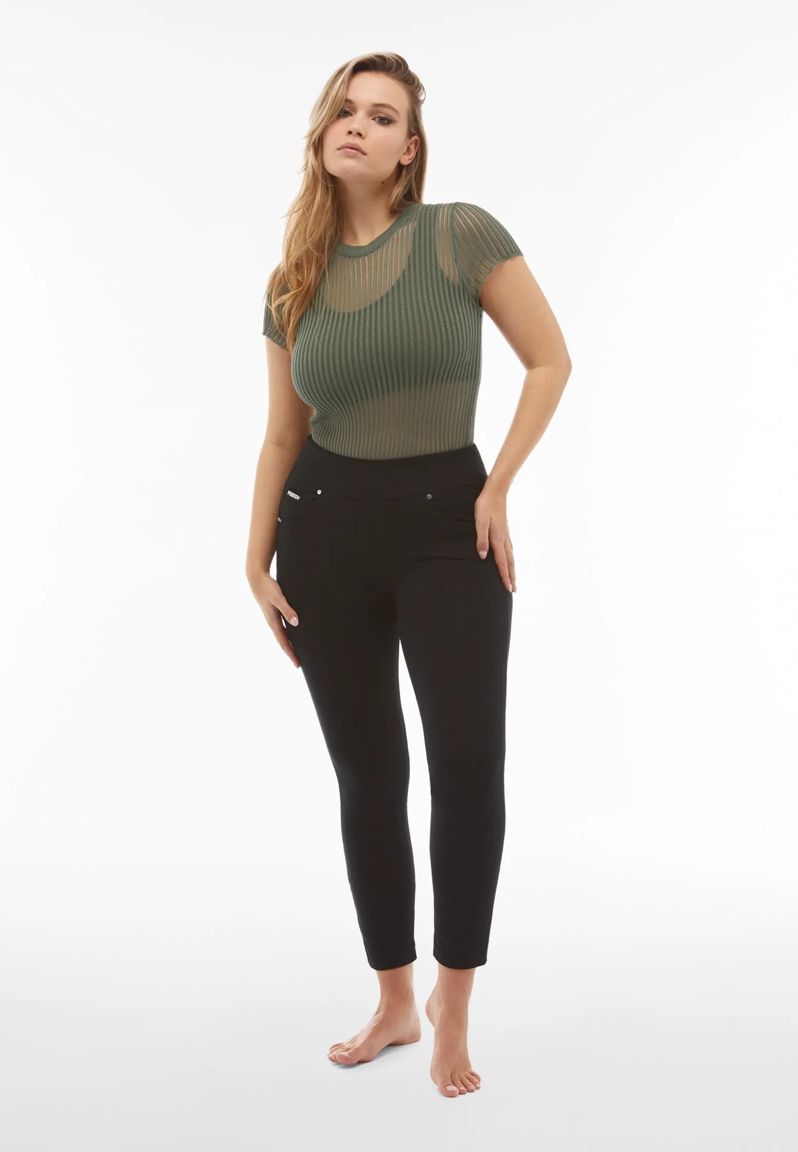 Freddy Leggings N.O.W.® superskinny vita media in jersey organic-Donna Jeans E Pantaloni