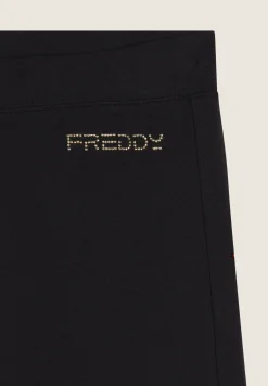 Freddy Leggings regular fit in jersey con fondo flare-Donna Padel|Pilates