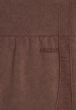 Freddy Leggings seamless ice wash 7/8 vita alta dettagli costina-Donna Padel|Pilates