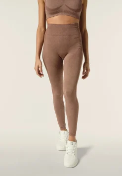 Freddy Leggings seamless ice wash 7/8 vita alta dettagli costina-Donna Padel|Pilates