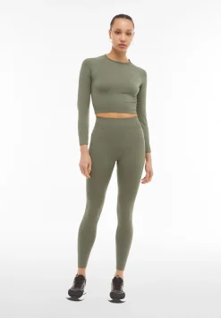 Freddy Leggings seamless vita alta in costina e lunghezza 7/8-Donna Fitness|Yoga