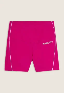 Freddy Leggings shorts Vita Alta con bordature a contrasto-Donna Padel|Pilates