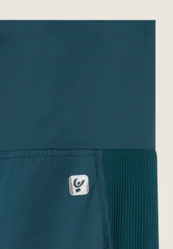 Freddy Leggings sportivi 7/8 vita alta con inserti in costina-Donna Padel|Pilates