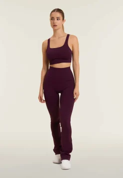 Freddy Leggings sportivi a zampa con vita altissima a costine-Donna Pilates|Yoga