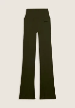 Freddy Leggings sportivi a zampa con vita altissima a costine-Donna Pilates|Yoga