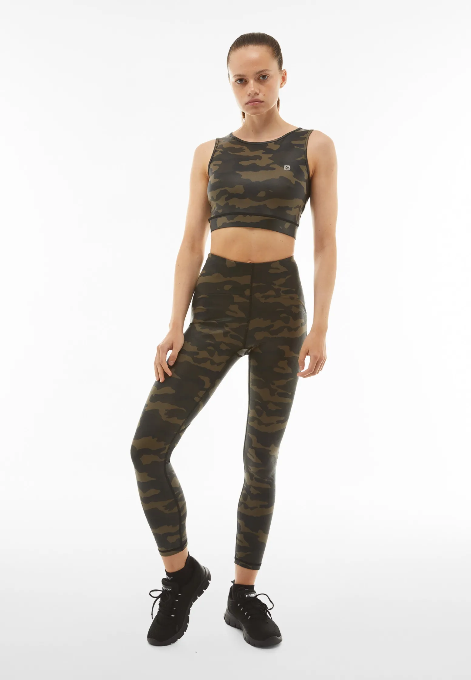 Freddy Leggings SuperFit 7/8 vita super alta stampa camouflage-Donna Padel|Pilates