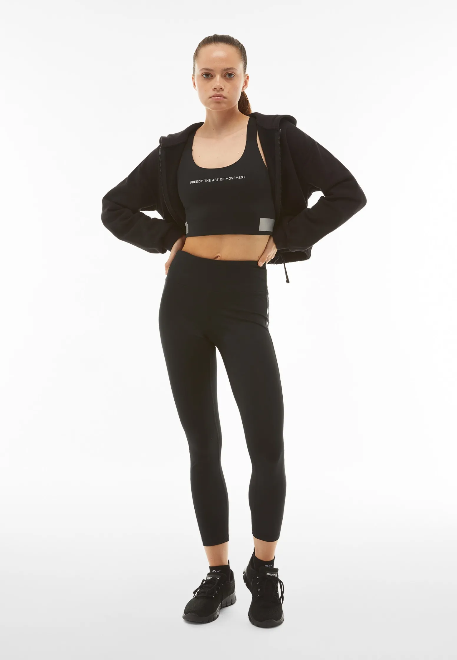 Freddy Leggings SuperFit ecologici con bande laterali texturizzate-Donna Padel|Pilates