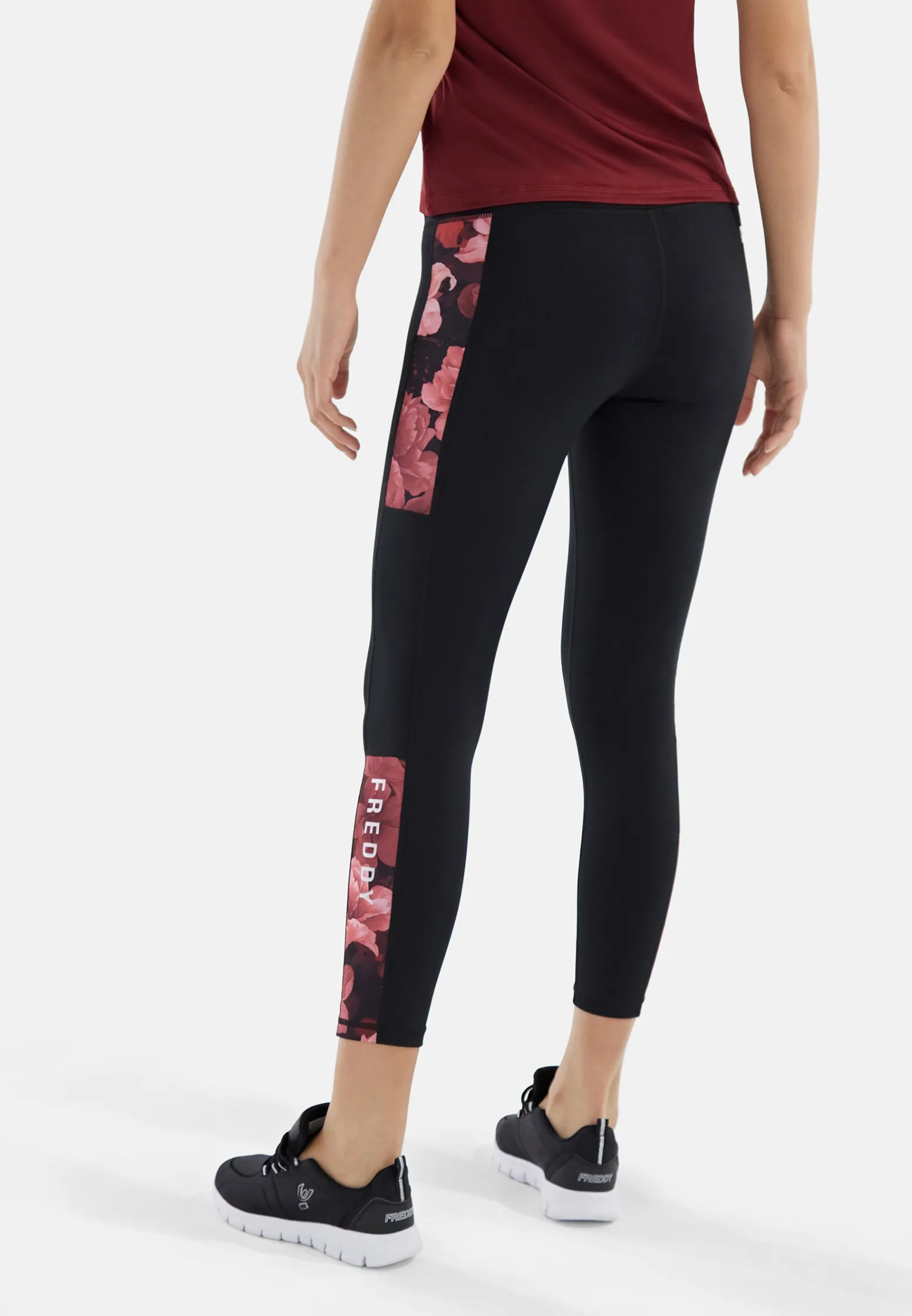 Freddy Leggings SuperFit ecologici con bande laterali texturizzate-Donna Padel|Pilates