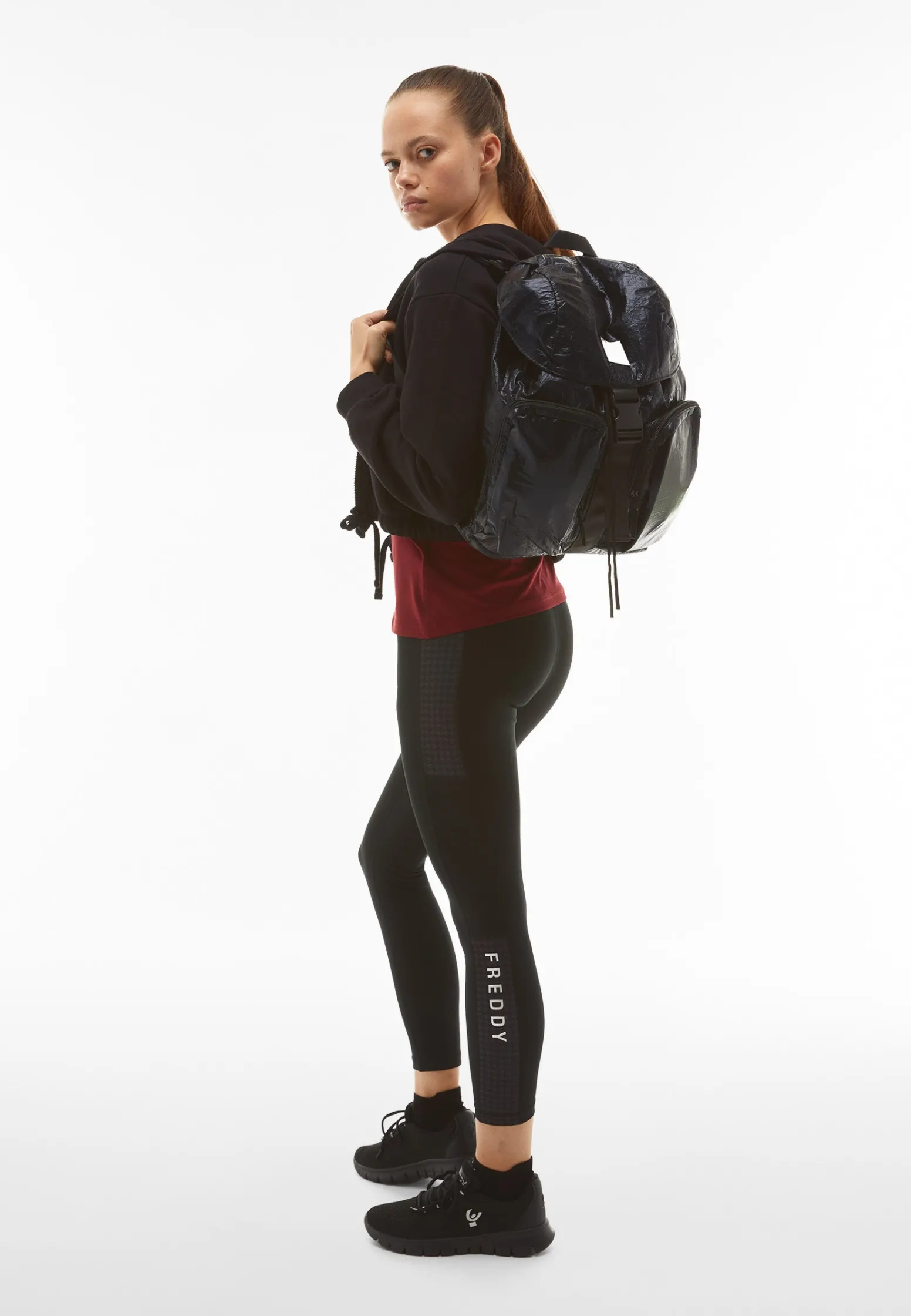 Freddy Leggings SuperFit ecologici con bande laterali texturizzate-Donna Padel|Pilates