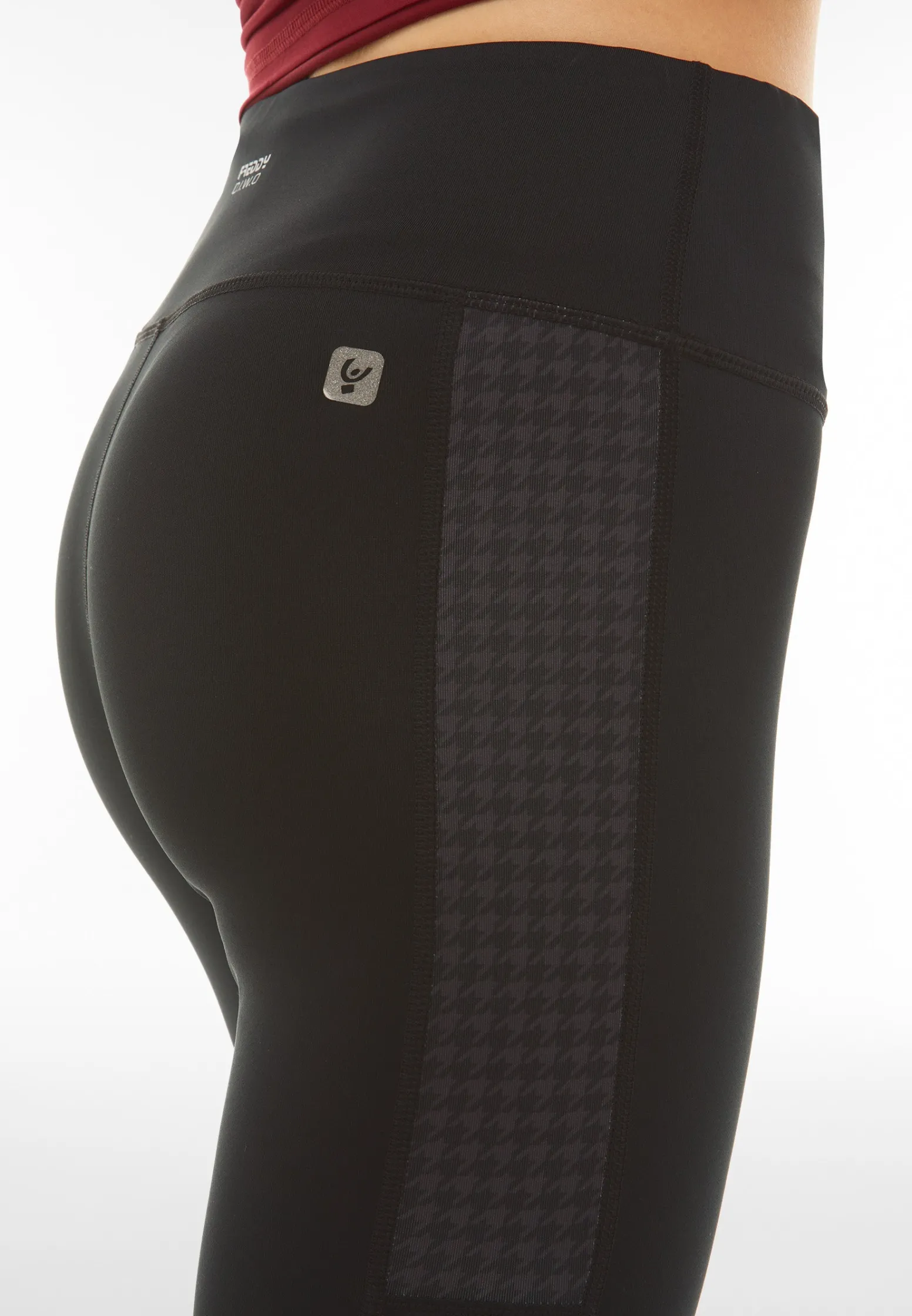 Freddy Leggings SuperFit ecologici con bande laterali texturizzate-Donna Padel|Pilates