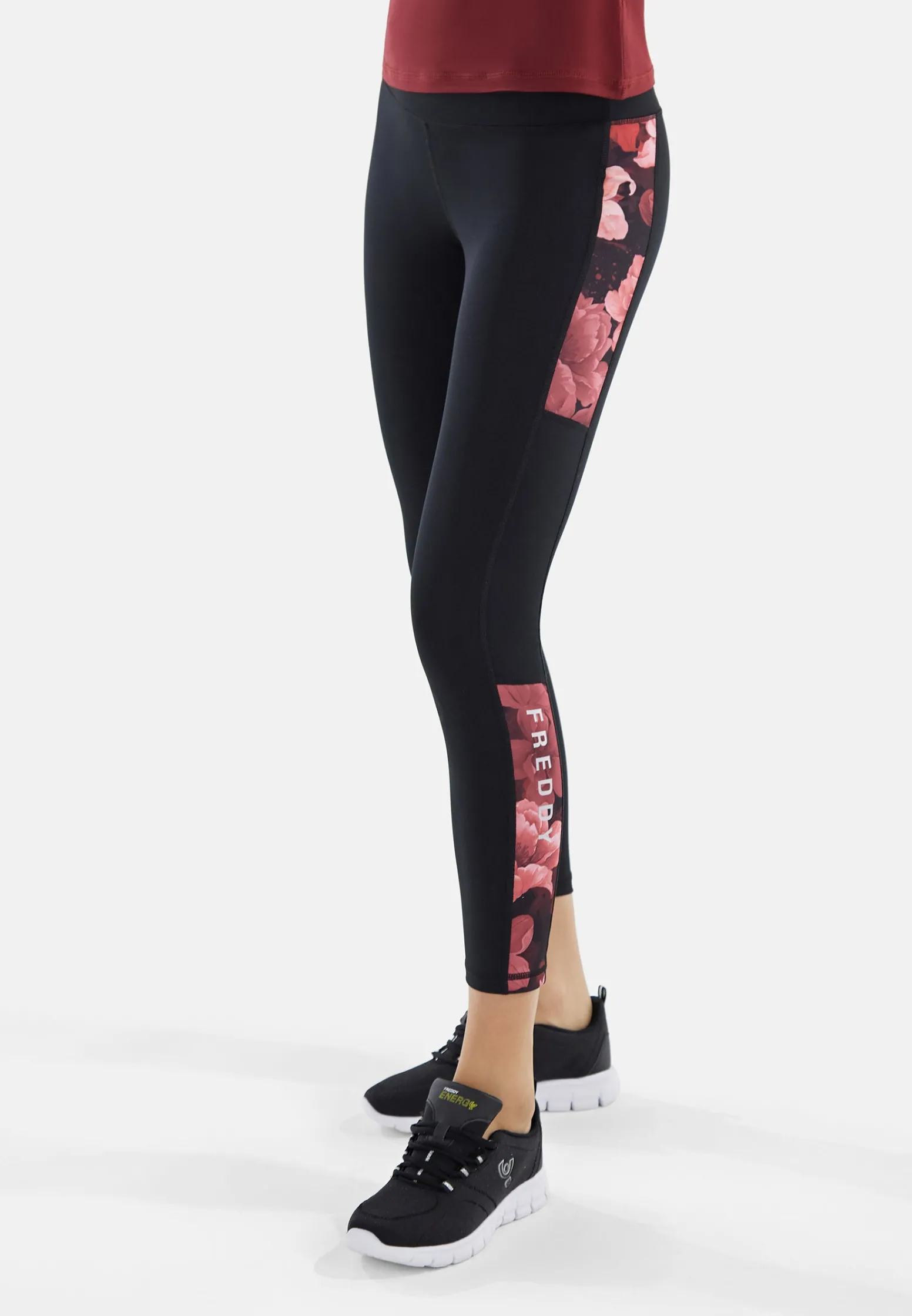 Freddy Leggings SuperFit ecologici con bande laterali texturizzate-Donna Padel|Pilates