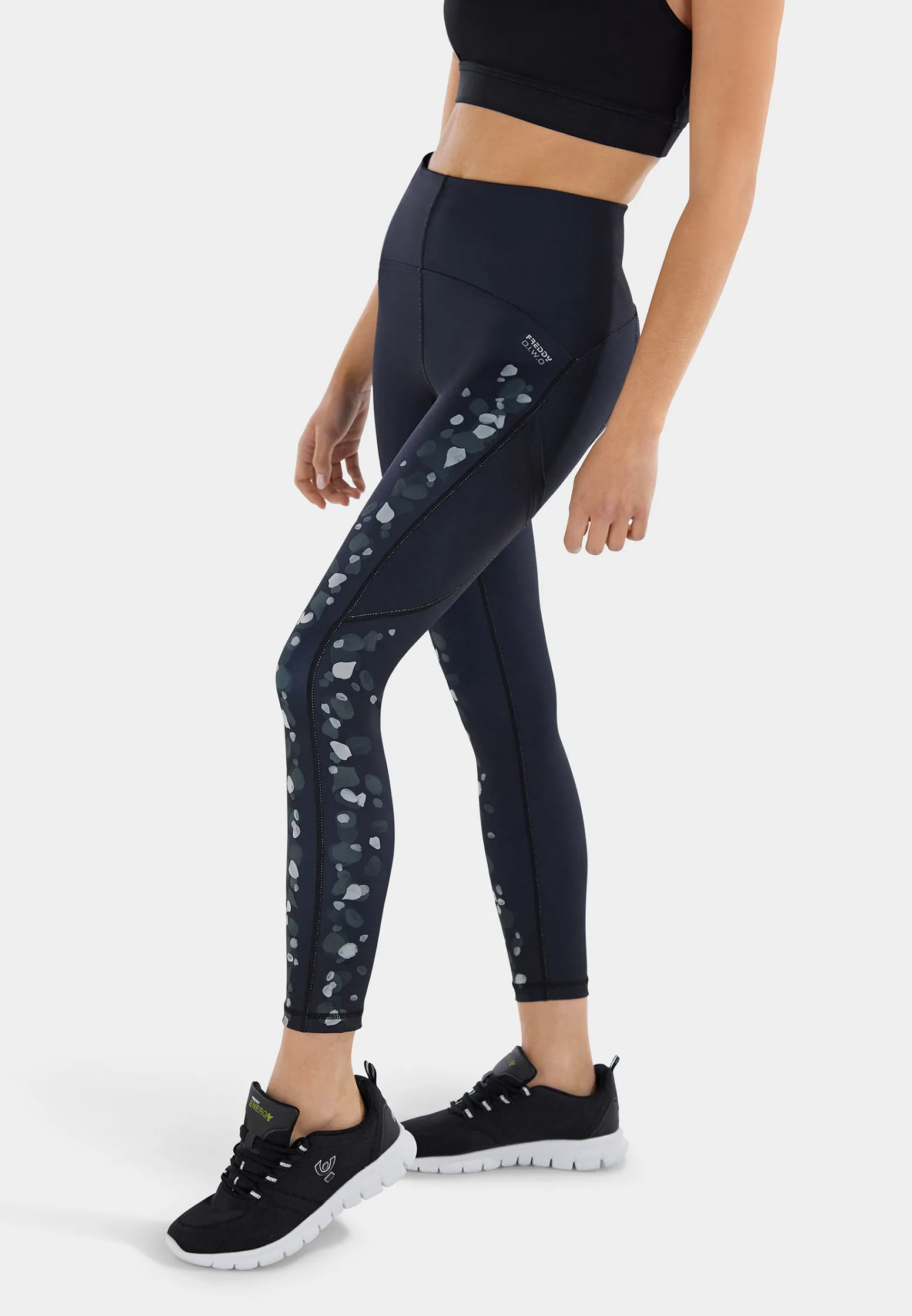 Freddy Leggings SuperFit ecologici traspiranti fantasia floreale-Donna Pilates|Fitness
