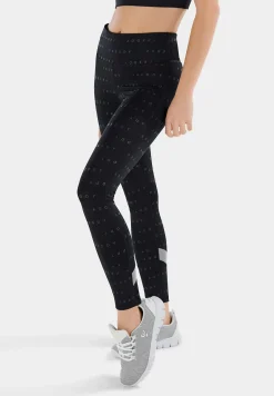 Freddy Leggings Superfit ecologici traspiranti logo all over-Donna Padel|Pilates
