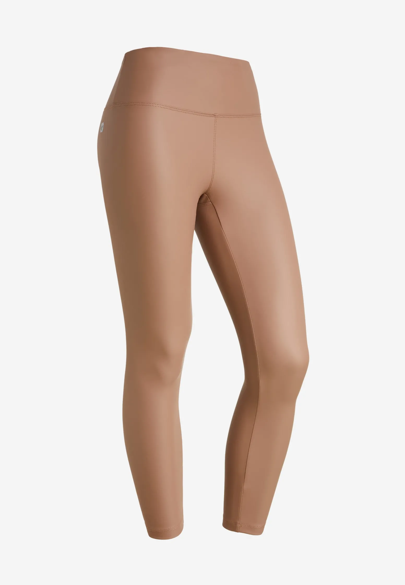 Freddy Leggings vita alta 7/8 in tessuto coated effetto pelle-Donna Fitness|Pilates