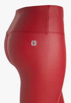 Freddy Leggings vita alta 7/8 in tessuto coated effetto pelle-Donna Fitness|Pilates