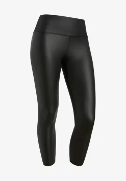 Freddy Leggings vita alta 7/8 in tessuto coated effetto pelle-Donna Fitness|Pilates