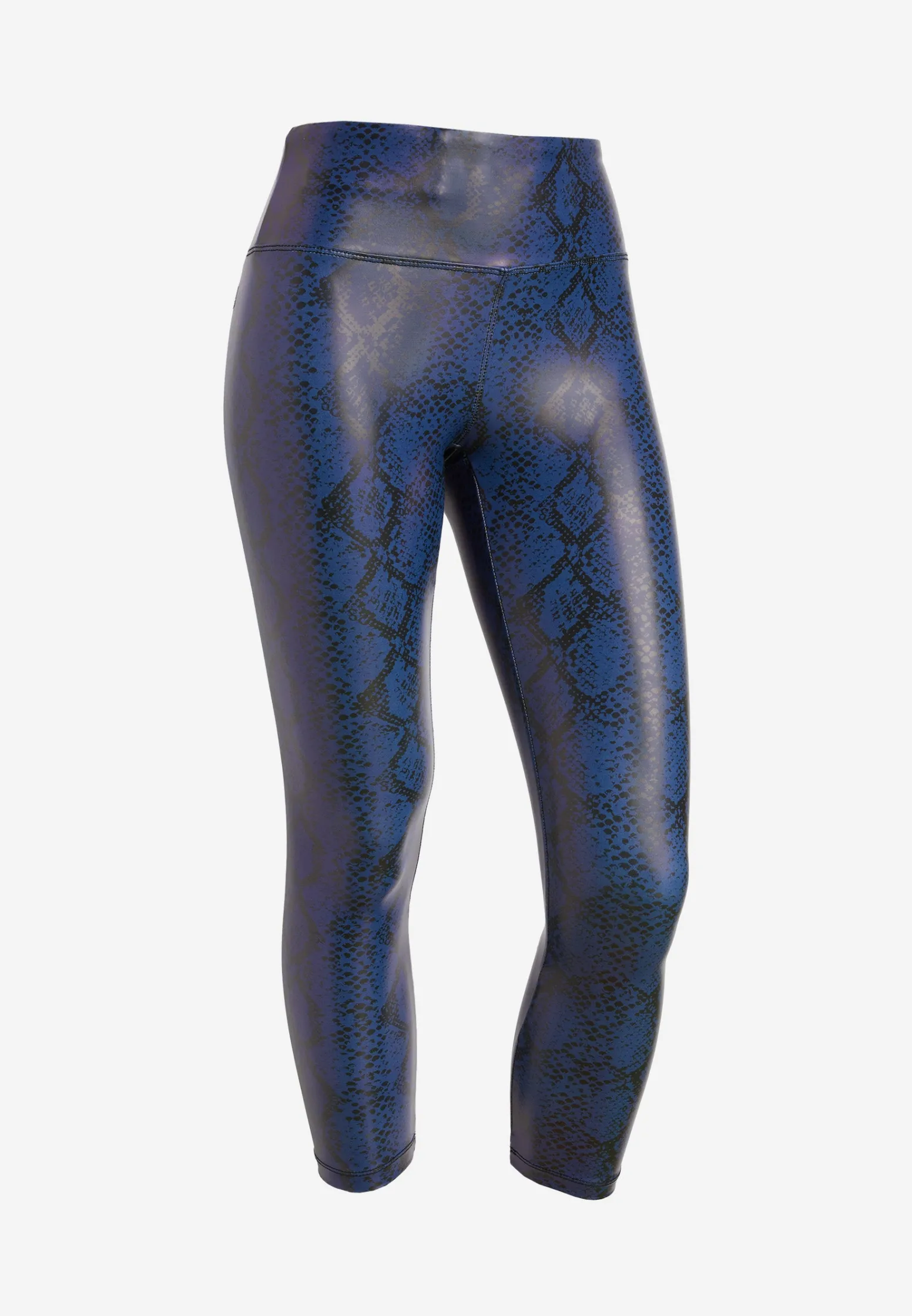 Freddy Leggings vita alta 7/8 in tessuto coated effetto snake-Donna Pilates|Fitness