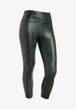 Freddy Leggings vita alta 7/8 in tessuto coated effetto snake-Donna Pilates|Fitness