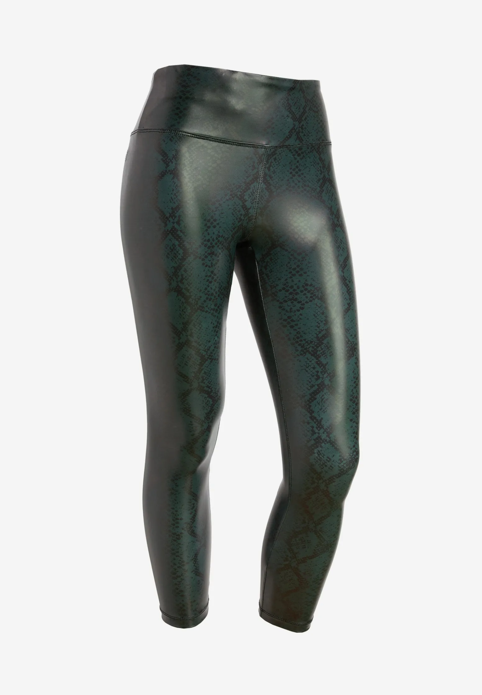 Freddy Leggings vita alta 7/8 in tessuto coated effetto snake-Donna Pilates|Fitness