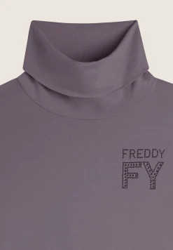 Freddy Lupetto Regular Fit da donna con Logo FY in Strass-Donna Ginnastica|T-shirts