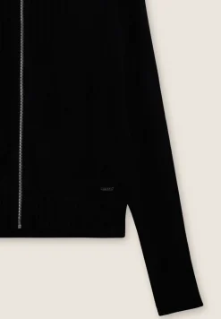 Freddy Maglia collo a camicia slim fit con zip e dettagli in costina-Donna Felpe