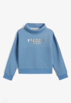 Freddy Maglia collo alto in cotone e lurex per un effetto glitter- Felpe
