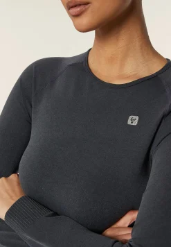 Freddy Maglia corta con maniche lunghe tessuto seamless ice wash-Donna Padel|Pilates