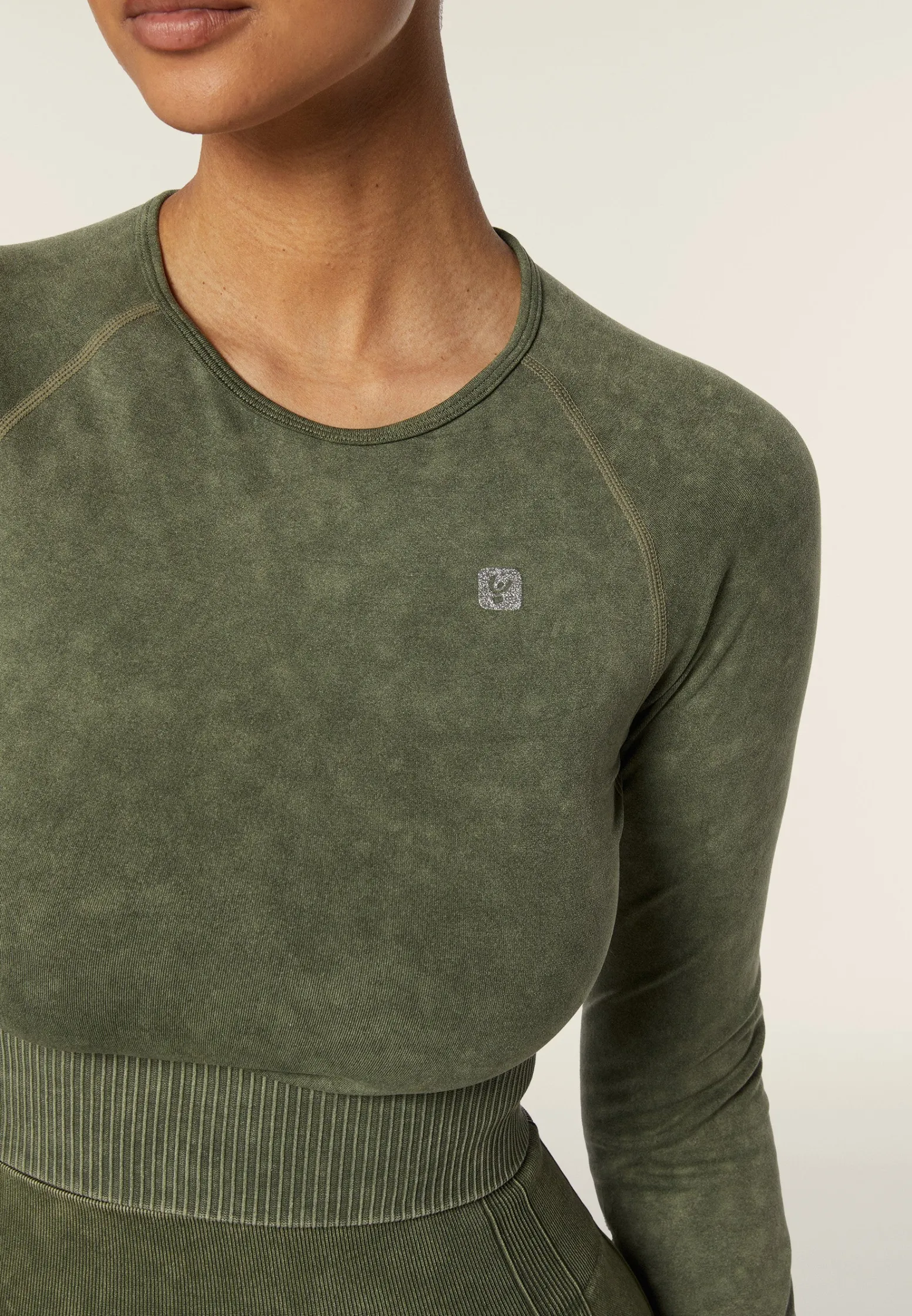 Freddy Maglia corta con maniche lunghe tessuto seamless ice wash-Donna Padel|Pilates