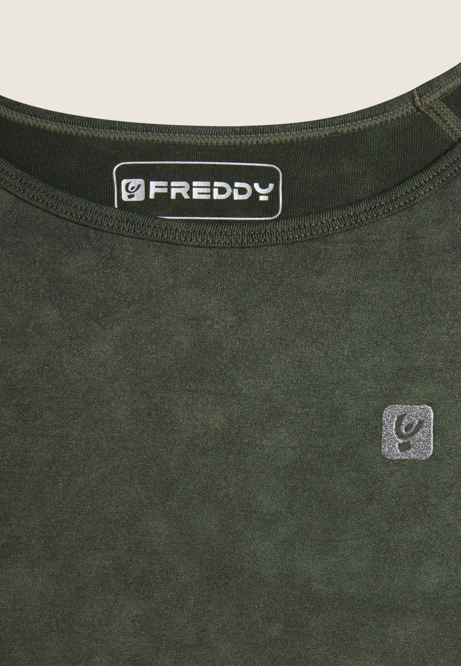 Freddy Maglia corta con maniche lunghe tessuto seamless ice wash-Donna Padel|Pilates