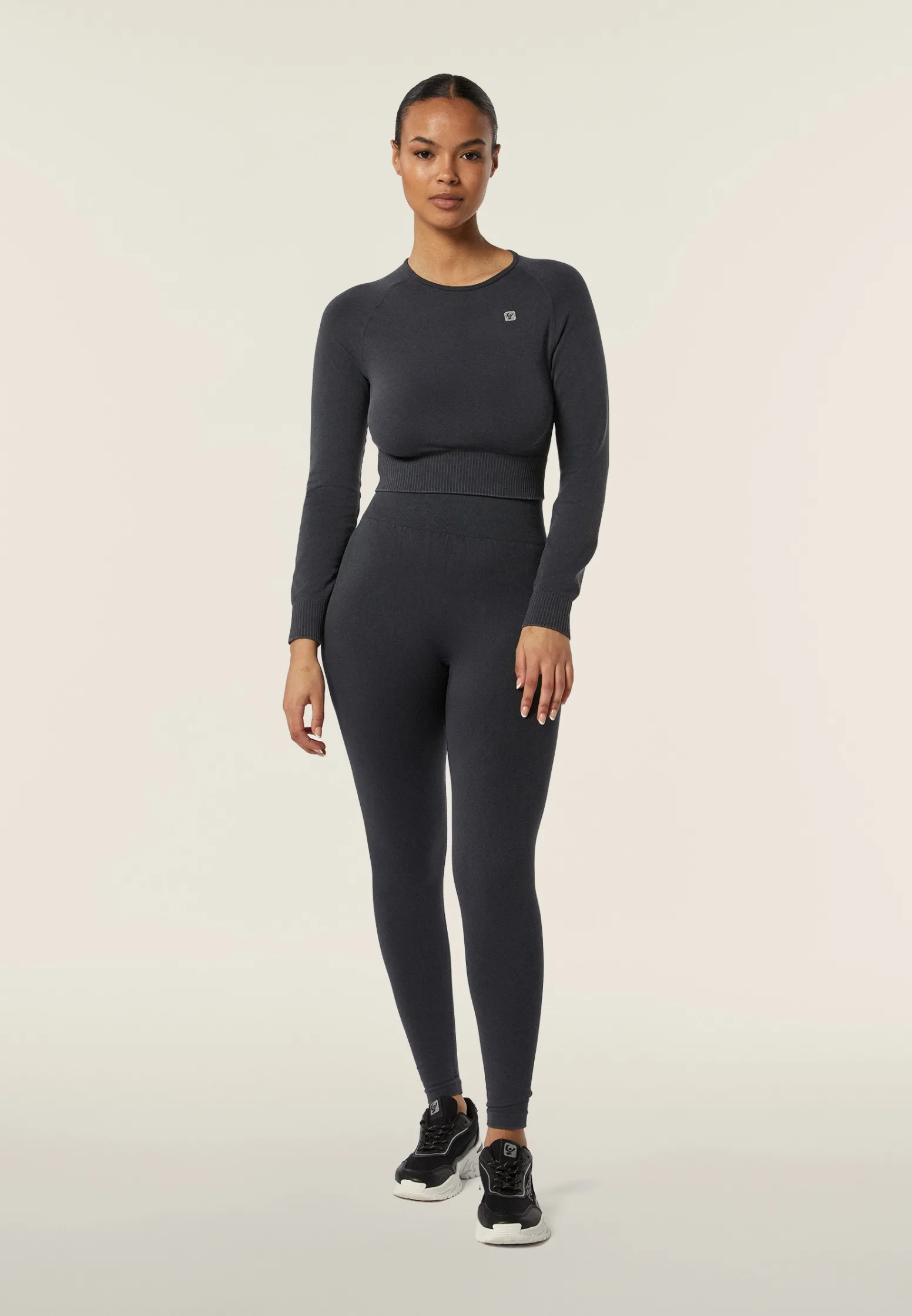 Freddy Maglia corta con maniche lunghe tessuto seamless ice wash-Donna Padel|Pilates