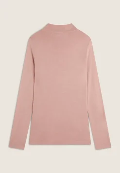 Freddy Maglia donna a manica lunga con scritta borchie e oro rosa-Donna T-shirts