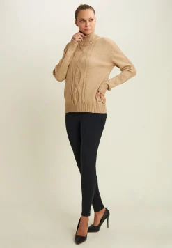 Freddy Maglia donna collo alto con treccia-Donna Felpe