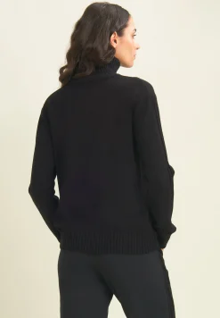 Freddy Maglia donna collo alto con treccia-Donna Felpe