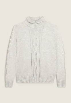 Freddy Maglia donna collo alto con treccia-Donna Felpe