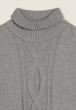 Freddy Maglia donna collo alto con treccia-Donna Felpe