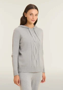 Freddy Maglia donna con cappuccio e treccia frontale-Donna Felpe