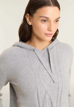 Freddy Maglia donna con cappuccio e treccia frontale-Donna Felpe