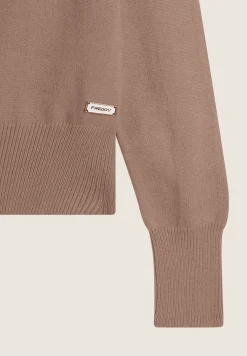 Freddy Maglia in tricot con collo alto lavorato a trecce-Donna Felpe