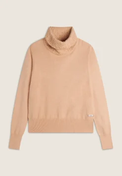 Freddy Maglia in tricot con collo alto lavorato a trecce-Donna Felpe