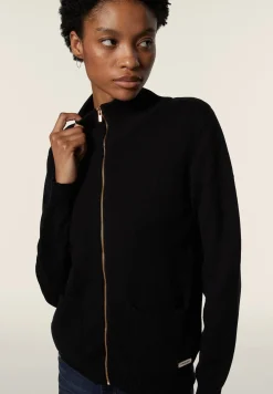 Freddy Maglia in tricot con collo alto, zip e tasche quadrate-Donna Felpe