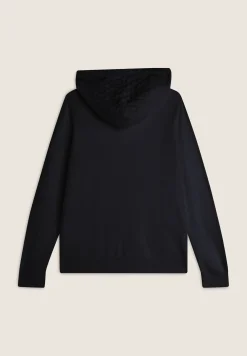 Freddy Maglia in tricot con zip e cappuccio lavorato a trecce-Donna Felpe