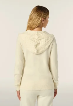 Freddy Maglia in tricot con zip e cappuccio lavorato a trecce-Donna Felpe