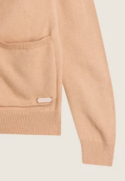 Freddy Maglia in tricot con zip e cappuccio lavorato a trecce-Donna Felpe