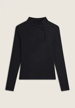 Freddy Maglia manica lunga in costina slim fit e dettaglio cut-out-Donna Felpe