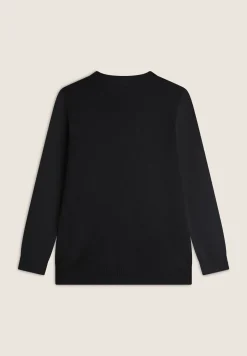 Freddy Maglia tricot girocollo fronte a trecce e maniche in felpa-Donna Felpe