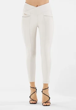 Freddy N.O.W.® vita super alta a incrocio in similpelle laminata-Donna Jeans E Pantaloni