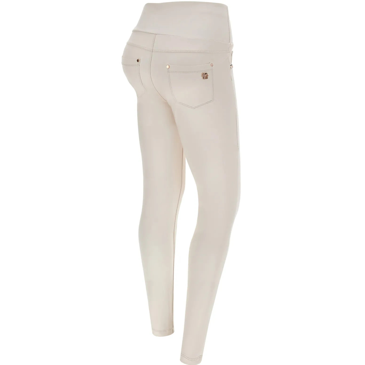 Freddy N.O.W.® vita super alta a incrocio in similpelle laminata-Donna Jeans E Pantaloni