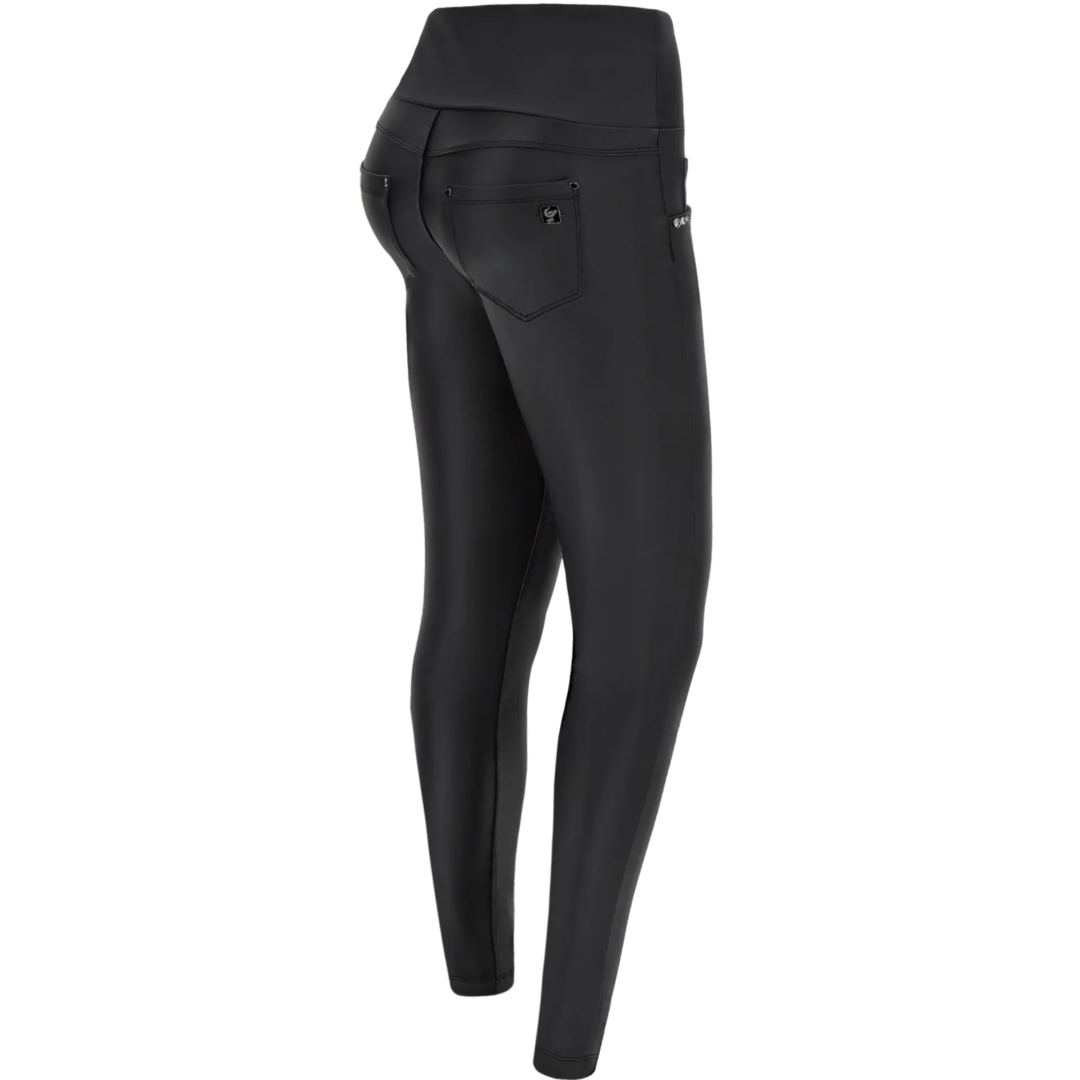 Freddy N.O.W.® vita super alta a incrocio in similpelle laminata-Donna Jeans E Pantaloni