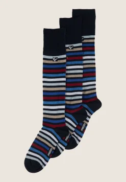 Freddy Pack 3 Calzini Lunghi a Righe in Cotone Elasticizzato-Uomo Accessori Sportivi